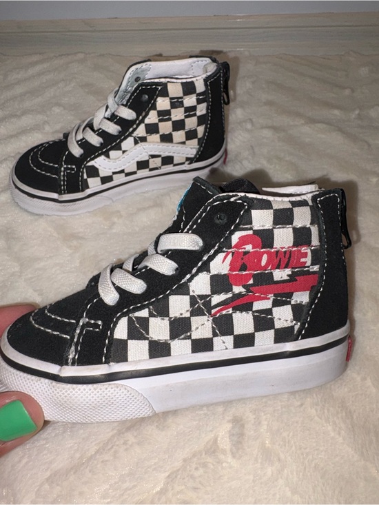 Vans Other - Vans x David Bowie Checkerboard High-Top Sneakers – Toddler Size 5.5